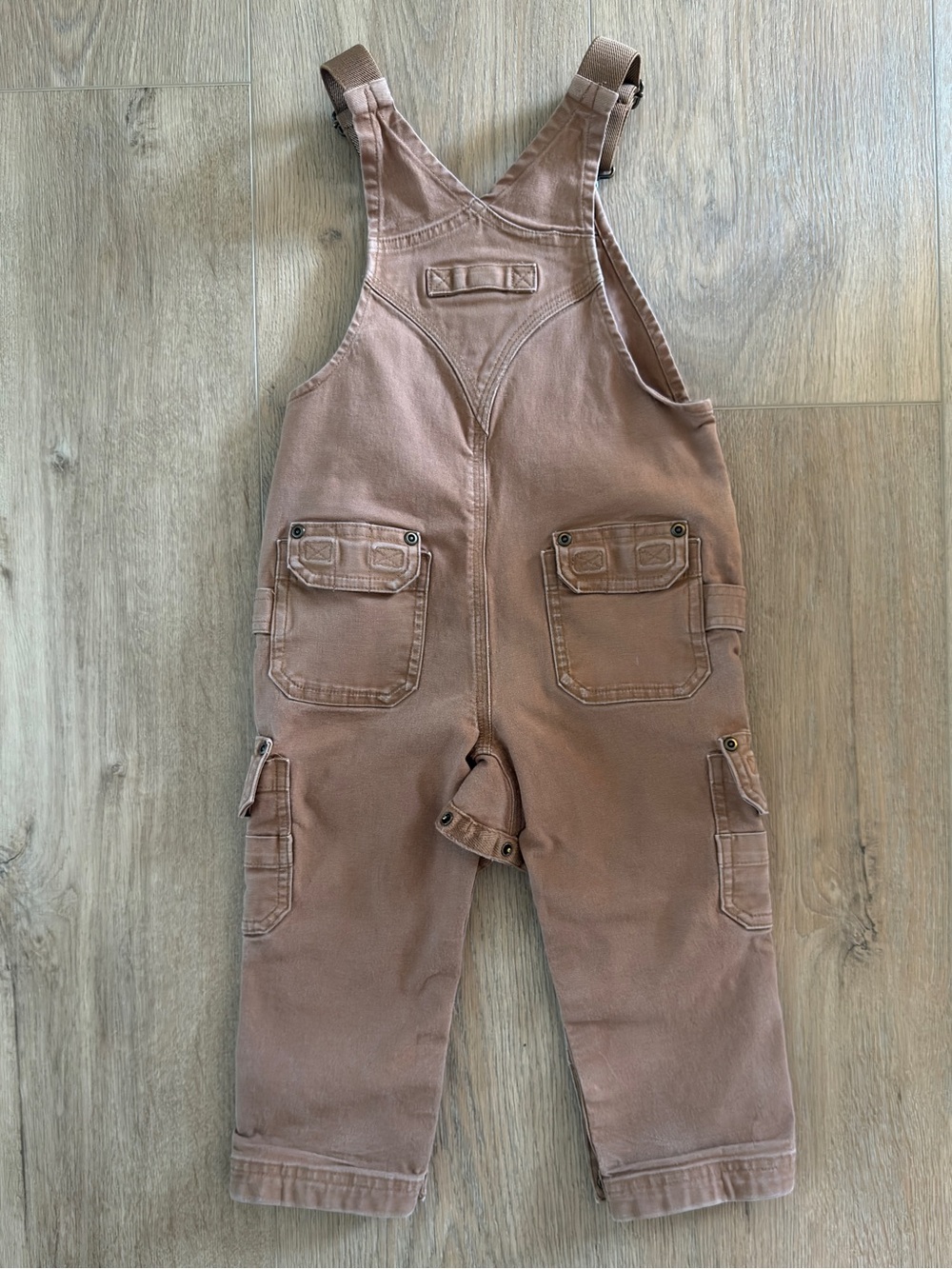 Duluth Trading Co Kids DuluthFlex Fire Hose Bib Overalls Brown Size 3T - Picture 3 of 13